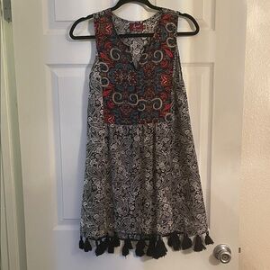 Colorful Paisley Top with Tassels